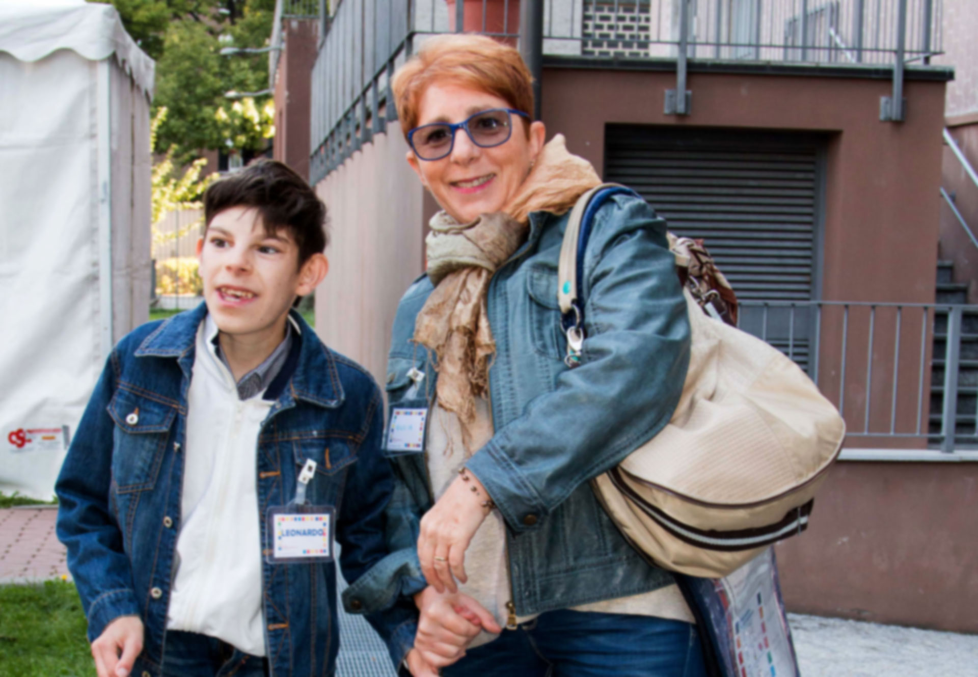 Leonardo con la mamma